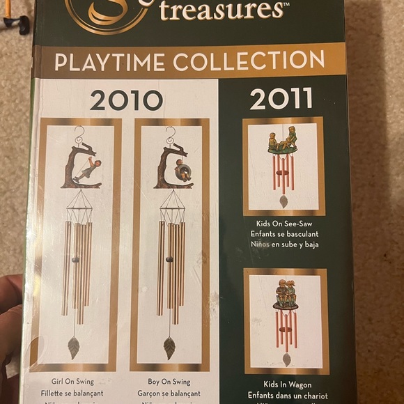 34” Boy On Tire Swing Wind Chime new in seal - Picture 4 of 4